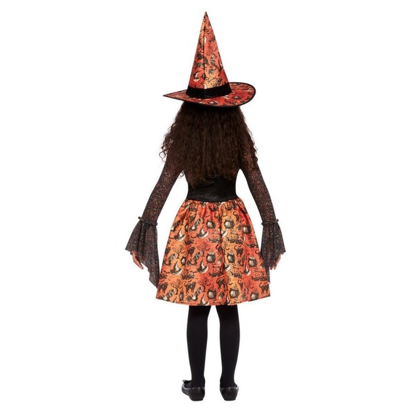 Vintage Witch Costume, Orange, Child - Jokers Costume Mega Store