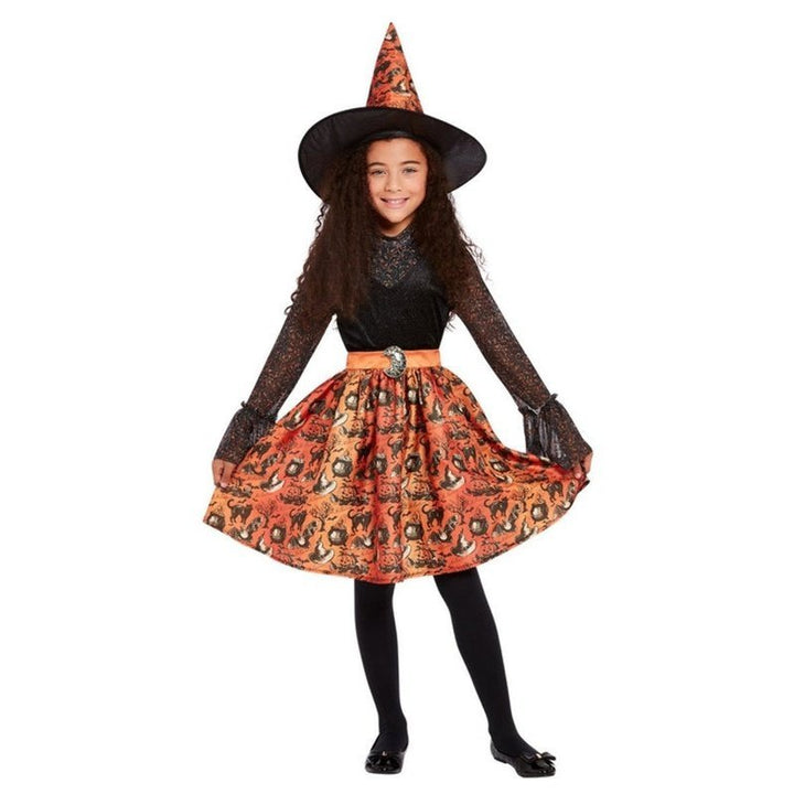 Vintage Witch Costume, Orange, Child - Jokers Costume Mega Store