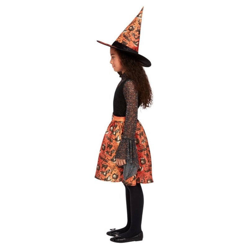Vintage Witch Costume, Orange, Child - Jokers Costume Mega Store