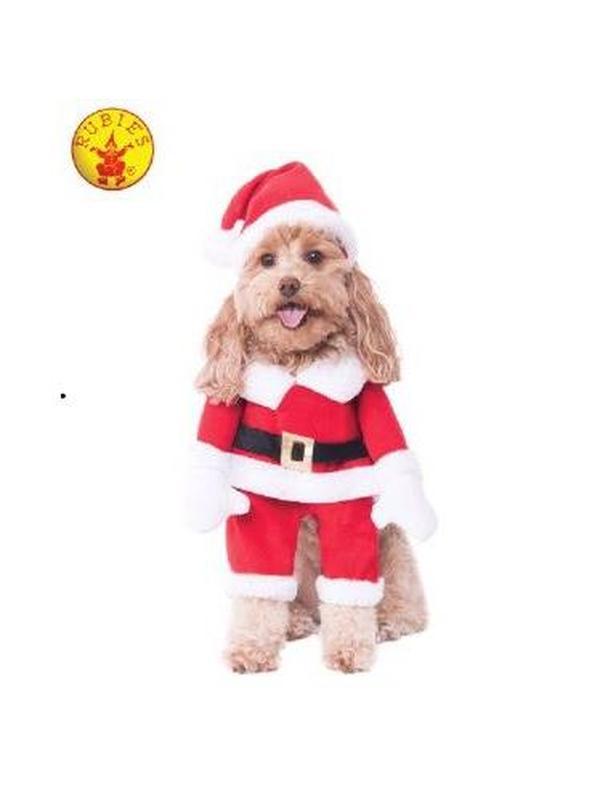 Walking Santa Deluxe Pet Costume Size M - Jokers Costume Mega Store