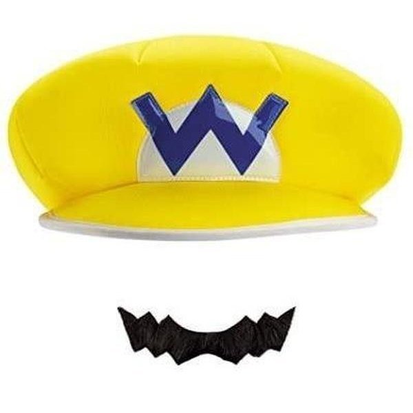 Wario Child Hat & Moustache - Jokers Costume Mega Store