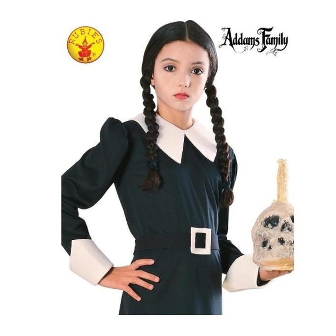 WEDNESDAY ADDAMS WIG, CHILD-Wigs-Jokers Costume Mega Store