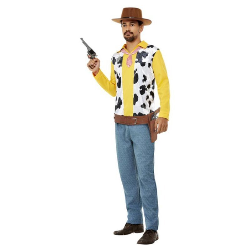 Western Cowboy Costume, Yellow - Jokers Costume Mega Store