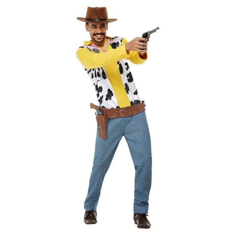 Western Cowboy Costume, Yellow - Jokers Costume Mega Store