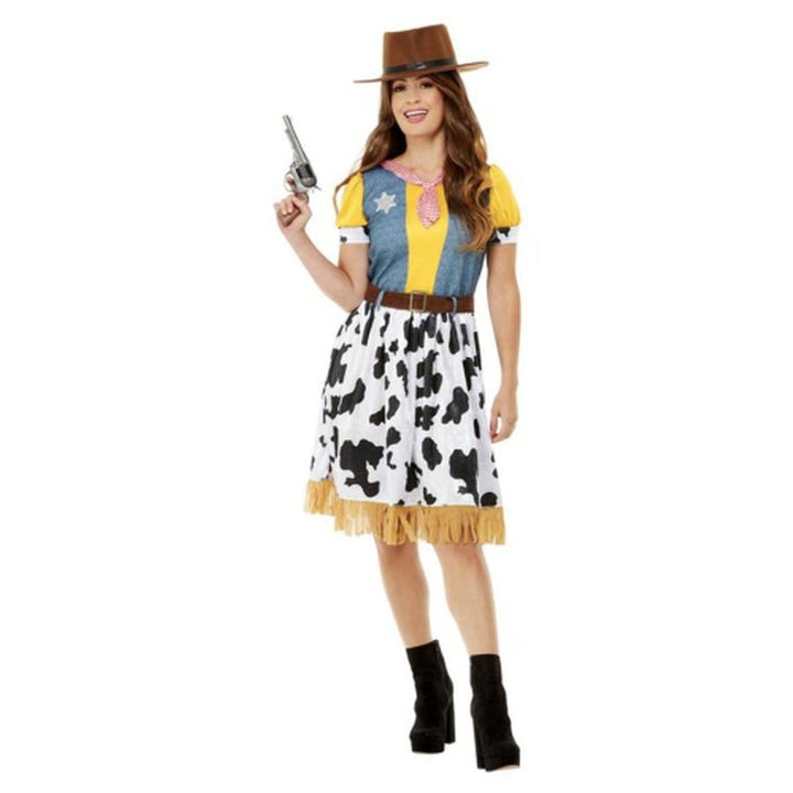 Western Cowgirl Costume, Yellow - Jokers Costume Mega Store