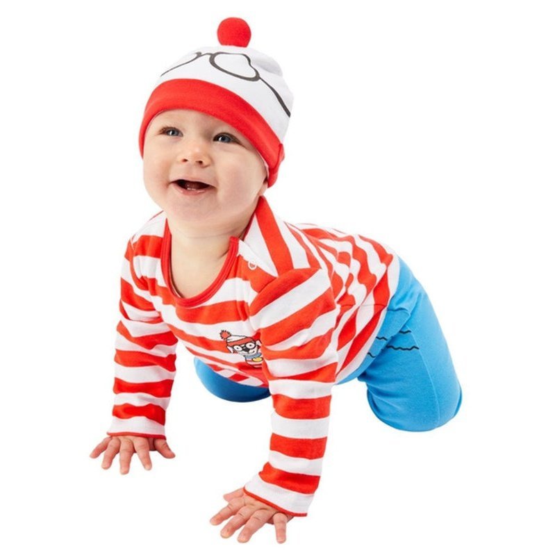 Where's Wally? Baby Costume, Red & White - Jokers Costume Mega Store