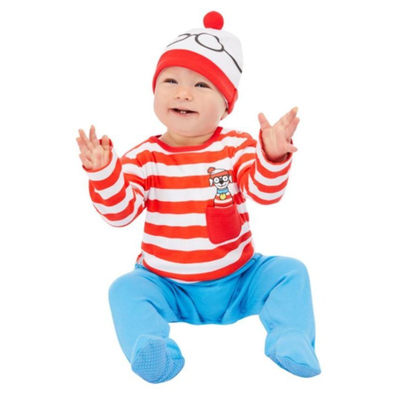 Where's Wally? Baby Costume, Red & White - Jokers Costume Mega Store