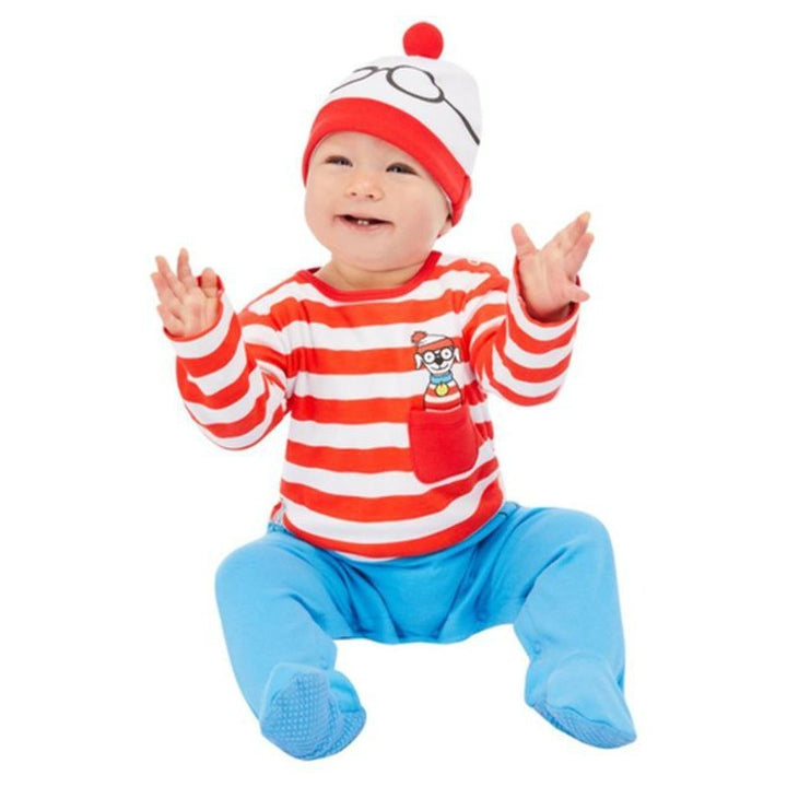 Where's Wally? Baby Costume, Red & White - Jokers Costume Mega Store