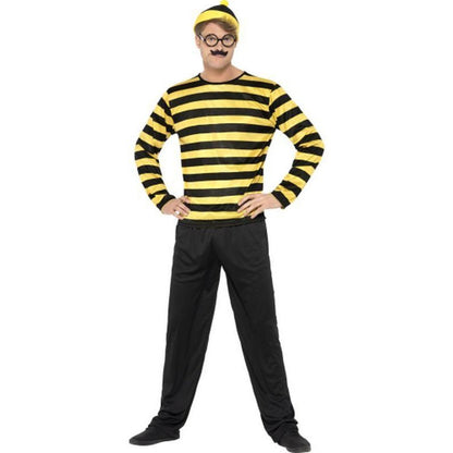 Where's Wally Odlaw Costume, Mens - Jokers Costume Mega Store