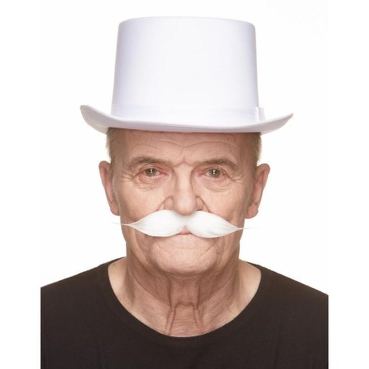 White Baron Moustache - Jokers Costume Mega Store