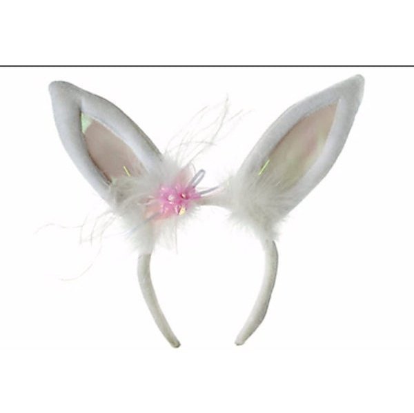 White Bunny Ears Headband - Jokers Costume Mega Store