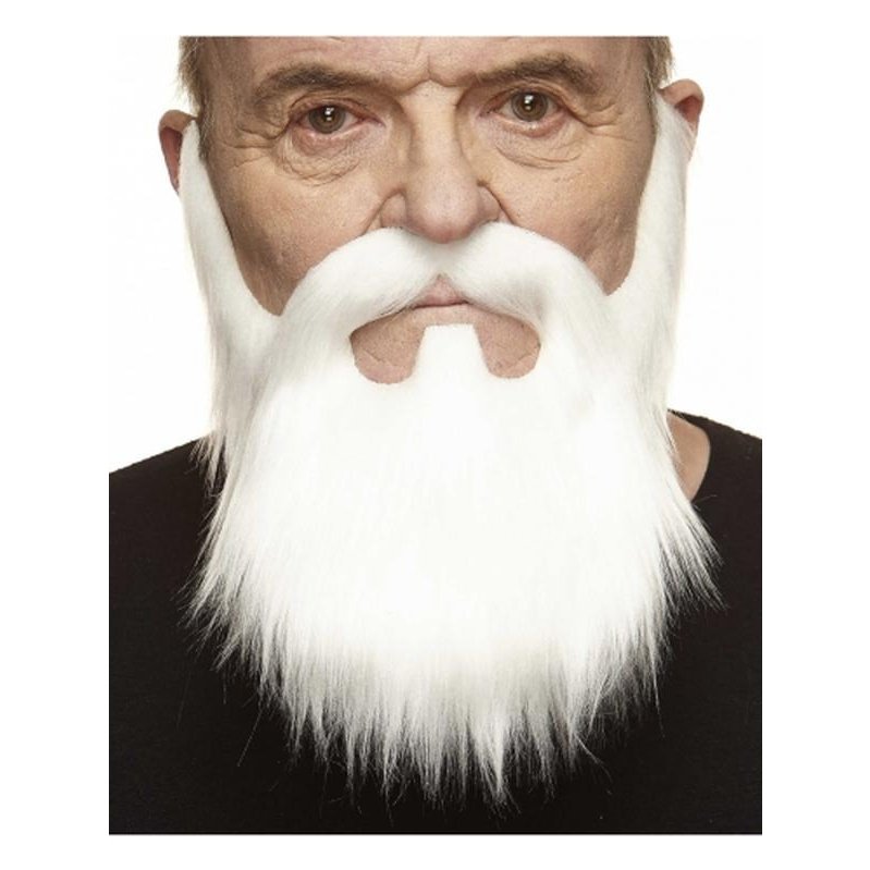 White Old Captain Short Beard And Moustache - Jokers Costume Mega Store