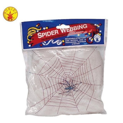 White Spider Webbing With Spiders - Jokers Costume Mega Store