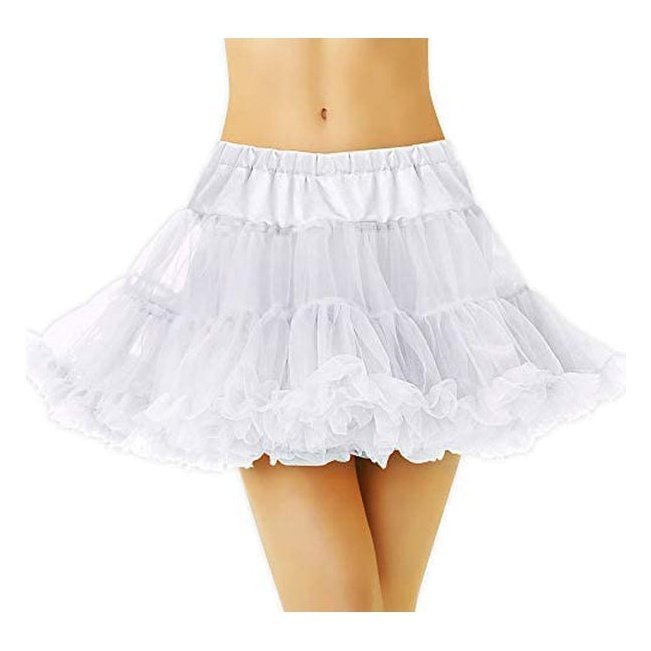 White Tulle Petticoat Skirt, Adult - Jokers Costume Mega Store