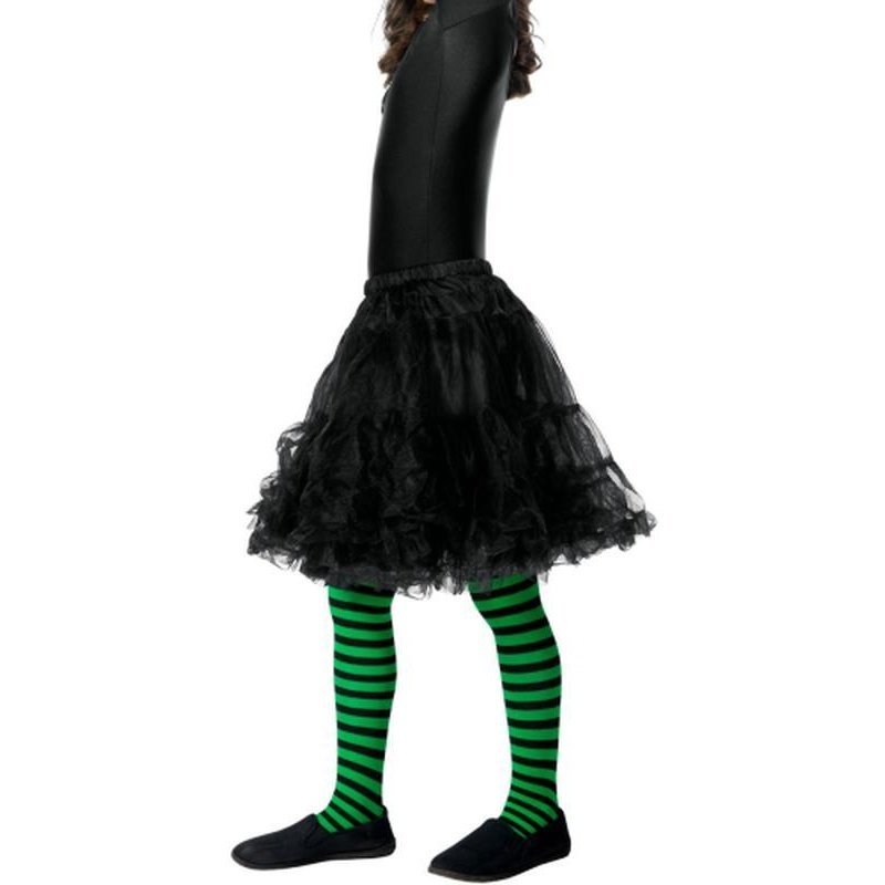 Wicked Witch Tights, Child - Green & Black - Jokers Costume Mega Store