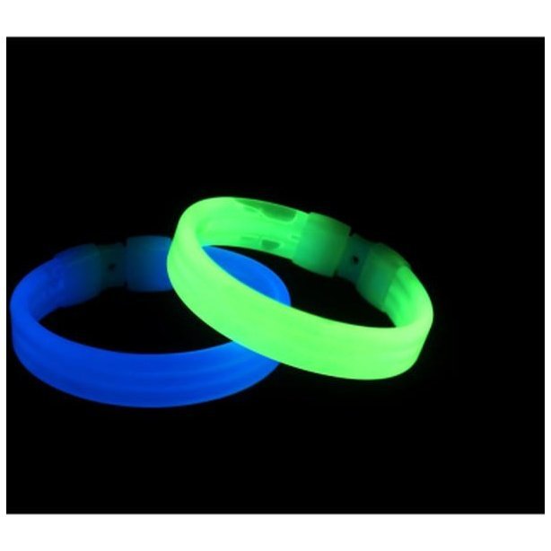 Wide Glow Bracelet, Assorted - Jokers Costume Mega Store