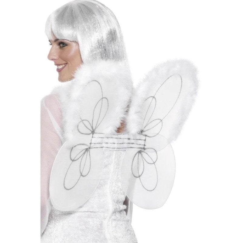 Wings With Marabou And Glitter Trim - Jokers Costume Mega Store