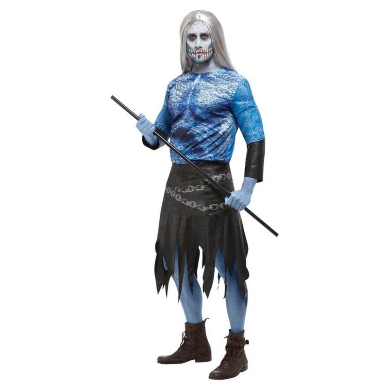 Winter Warrior Zombie Costume, Blue - Jokers Costume Mega Store