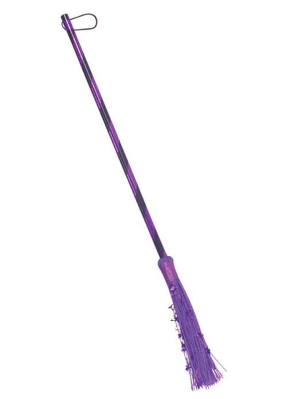 Witch Broom Purple Metallic - Jokers Costume Mega Store