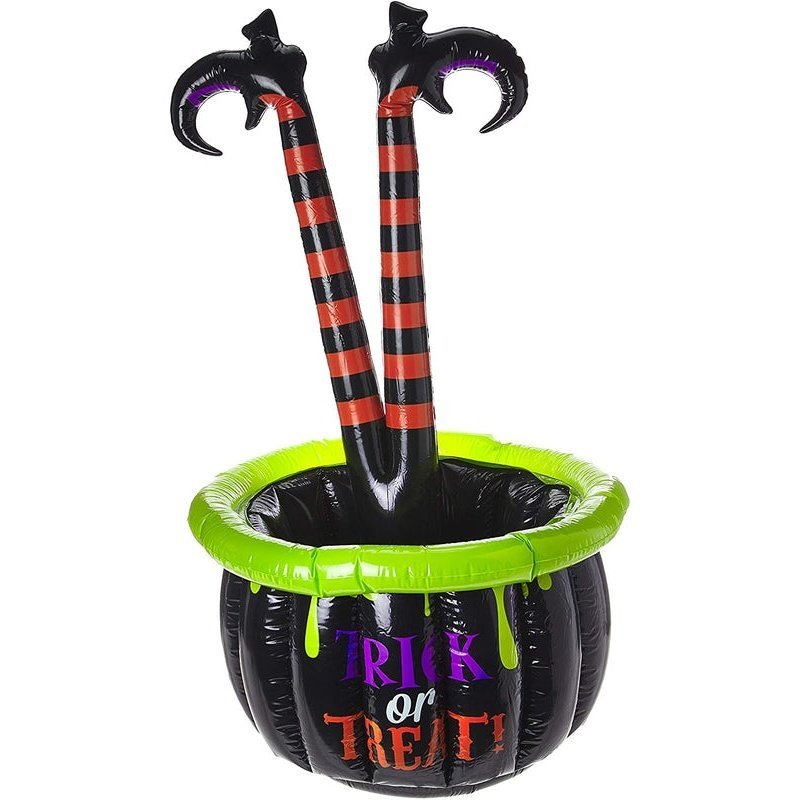 Witches Striped Legs Inflatable Cauldron Cooler - Jokers Costume Mega Store