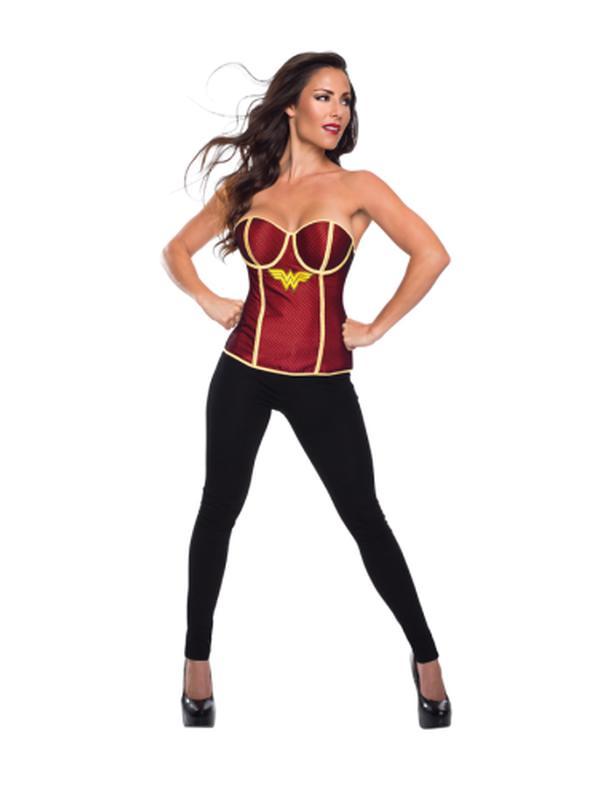 Wonder Woman Fishnet Overlay Corset Size M - Jokers Costume Mega Store