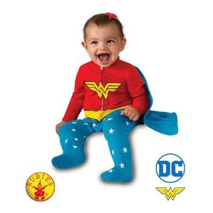 Wonder Woman Romper, Child Size 0 6 Months - Jokers Costume Mega Store