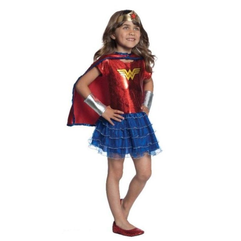 Wonder Woman Ruffle Tutu Dress Up Set 4 6 Years - Jokers Costume Mega Store