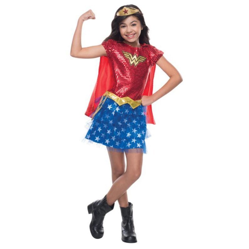 Wonder Woman Sequin Tutu Costume Size S - Jokers Costume Mega Store