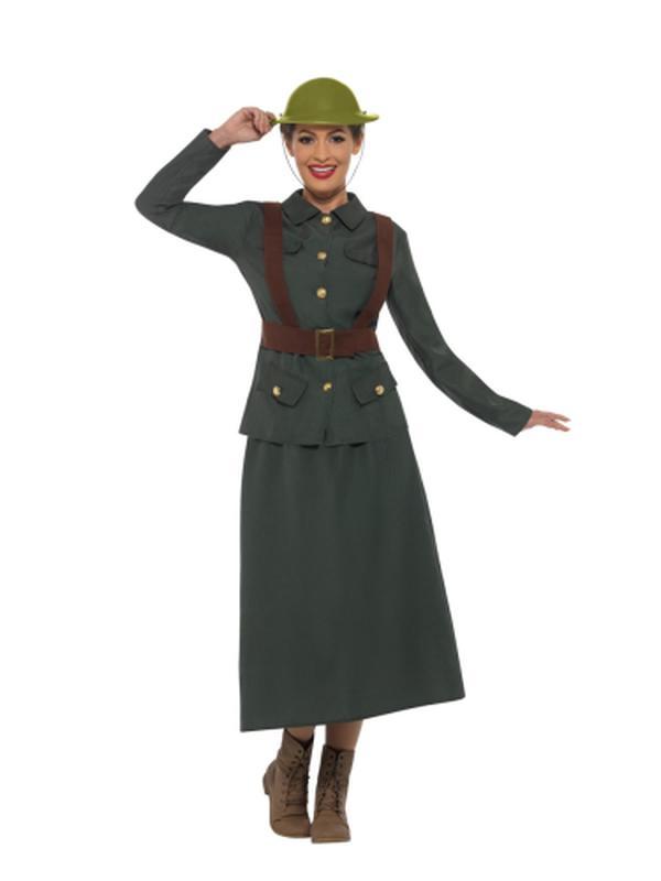 Ww2 Army Warden Lady Costume - Jokers Costume Mega Store