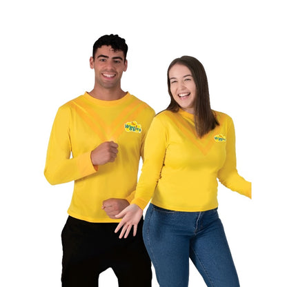 Yellow Wiggle Costume Top, Adult - Jokers Costume Mega Store