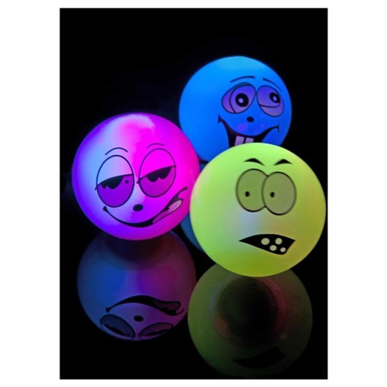 Zany Face Flashing & Bouncing Balls - Jokers Costume Mega Store