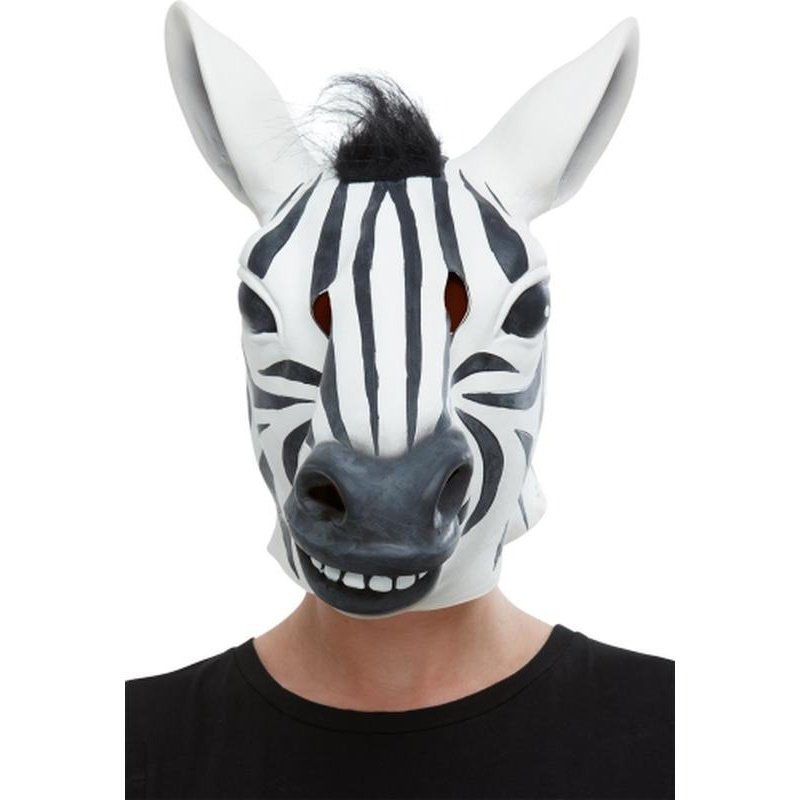 Zebra Latex Mask - Jokers Costume Mega Store