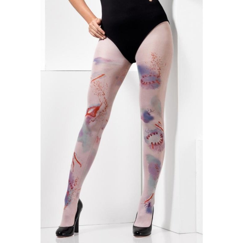 Zombie Attack Opaque Tights - Jokers Costume Mega Store