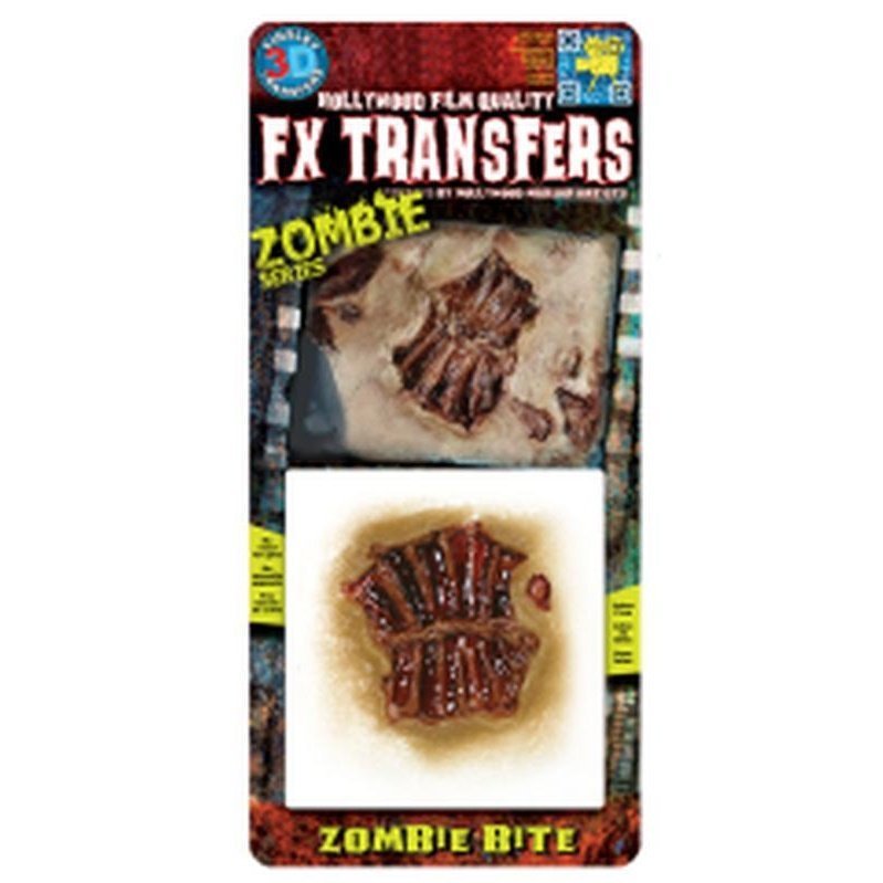 Zombie Bite 3D FX Transfer - Small - Jokers Costume Mega Store