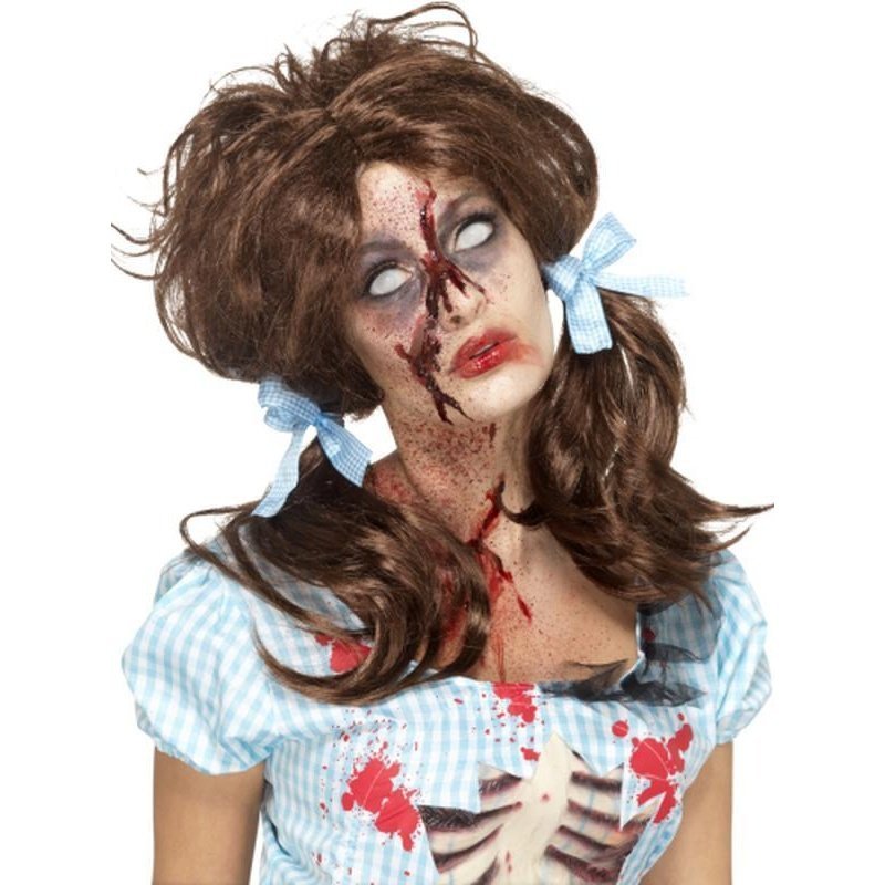 Zombie Bloody Country Girl Wig - Jokers Costume Mega Store