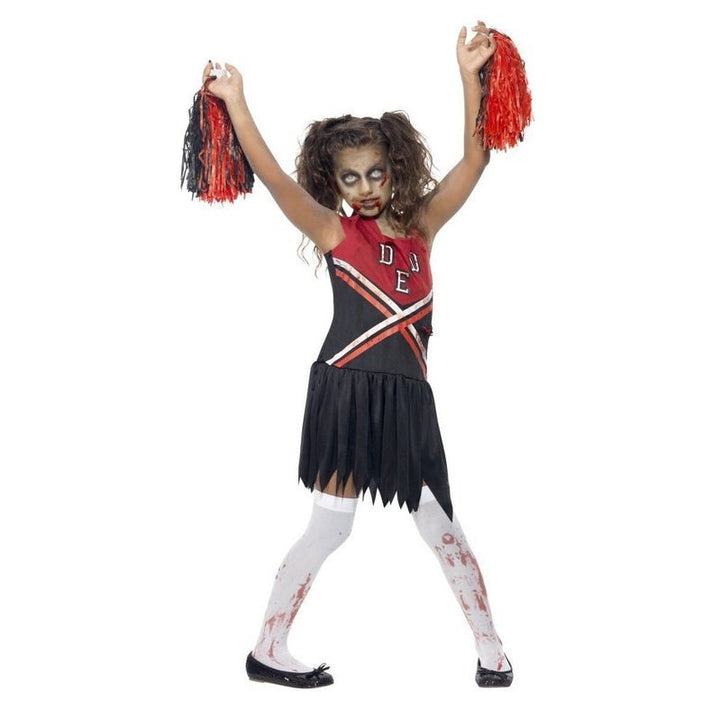Zombie Cheerleader Costume, Red - Jokers Costume Mega Store