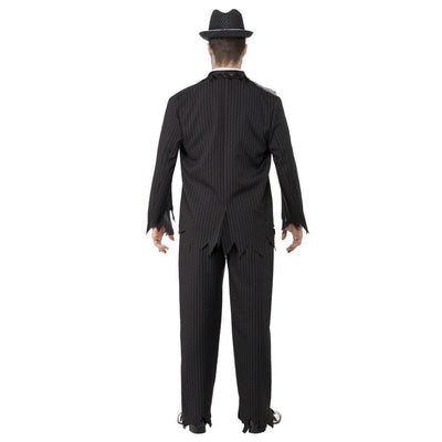 Zombie Gangster Costume, Black - Jokers Costume Mega Store