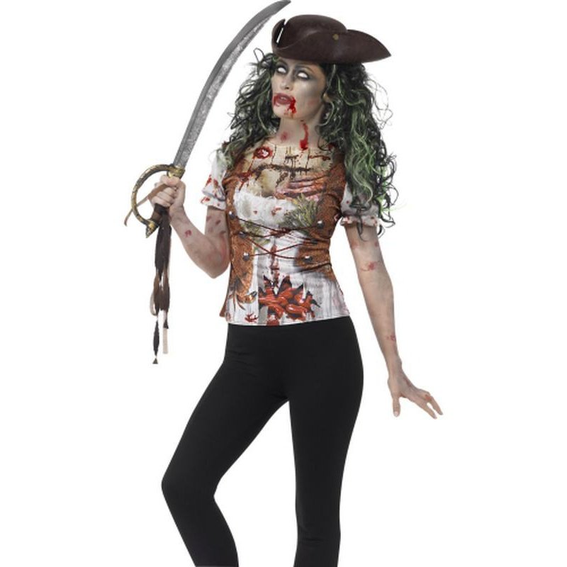 Zombie Pirate Wench T-Shirt - Jokers Costume Mega Store