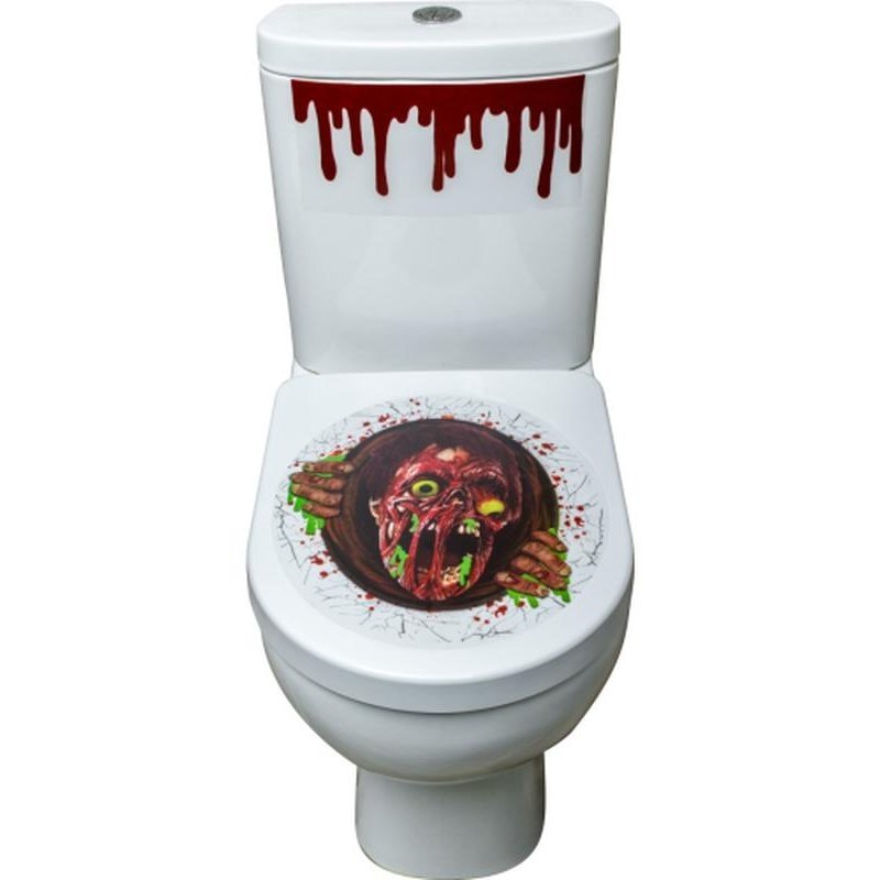 Zombie Portal Toilet Seat Stickers - Jokers Costume Mega Store