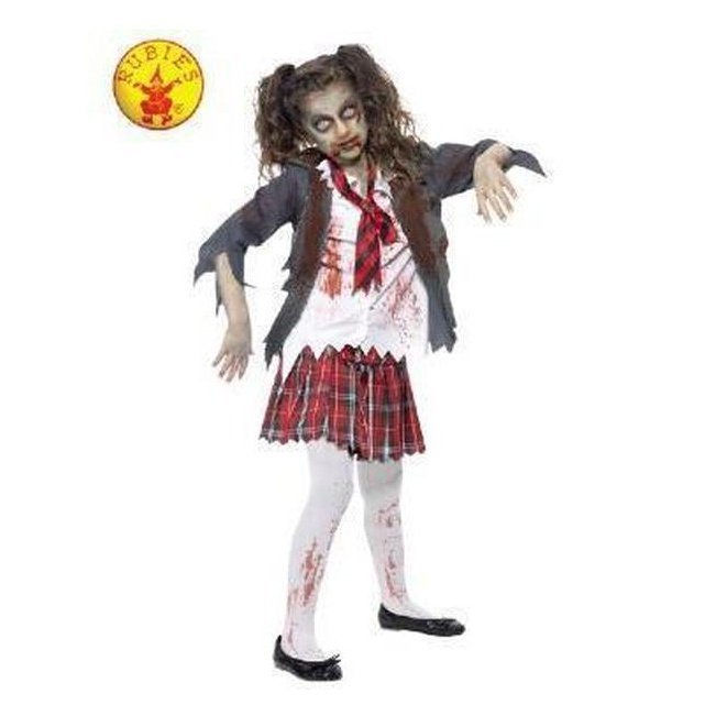 Zombie Schoolgirl Costume Size Xl - Jokers Costume Mega Store